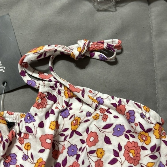 Boho coordinated printed mini skirt ser sz Lg floral pattern - Picture 11 of 11